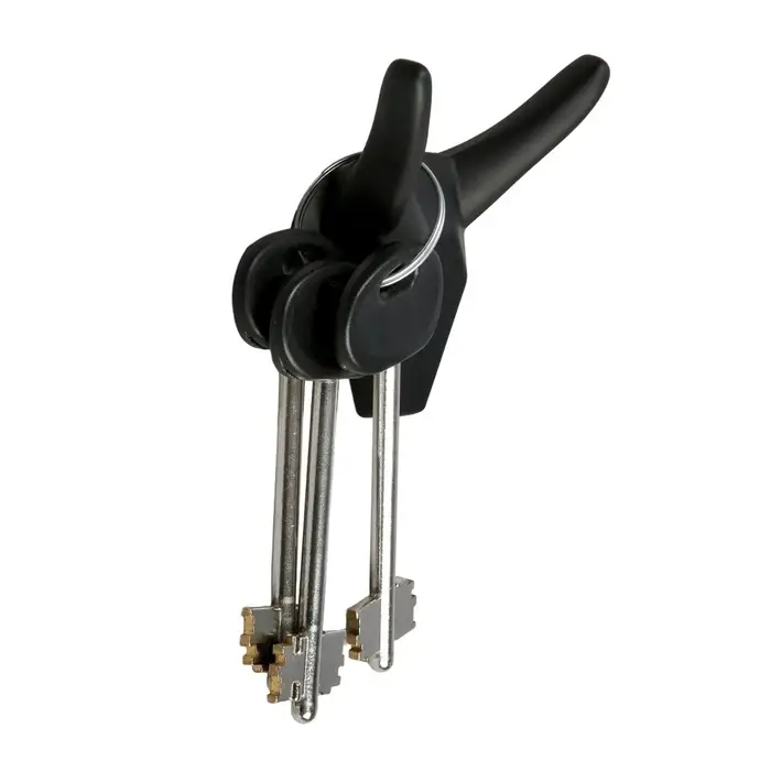 Крючок мебельный CAPPIO HORN, двухрожковый, цвет черный, 3 шт.