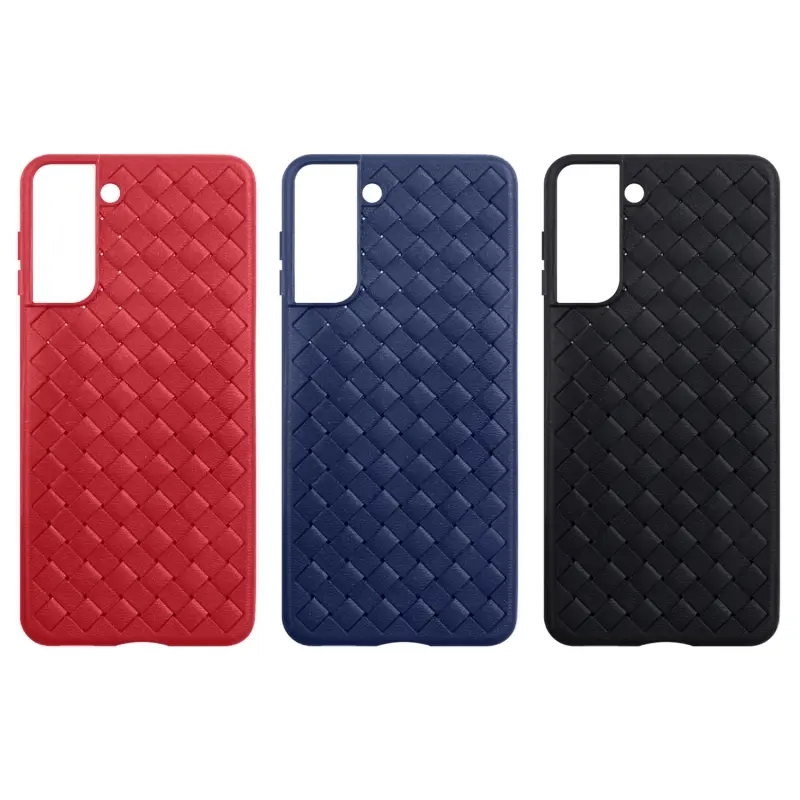 Чехол Samsung S21 под кожу плетение Чехол Samsung S21 под кожу плетение