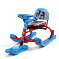 Снегокат &laquo;Twiny 2+&raquo; Sportcar, со спинкой, с родительской ручкой, синий, красный, TW2+/SC Nika Kids