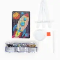 Алмазная мозаика с полным заполнением &laquo;Ракета&raquo;, 10&times;15 см