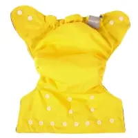 Многоразовый подгузник, угольно-бамбуковая ткань, 3-15 кг, цвет желтый, Крошка Я
