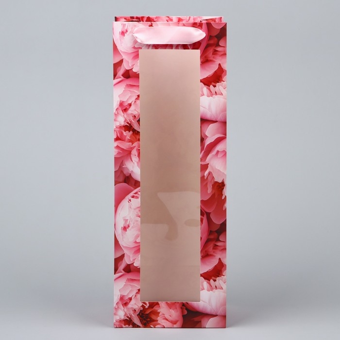 Пакет подарочный под бутылку, упаковка, «Цветы», 36 х 13 х 10 см Пакет подарочный под бутылку, упаковка, «Цветы», 36 х 13 х 10 см