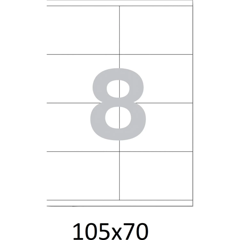 Этикетки самоклеящиеся  105х70мм/8 шт. на листе А4  100листов