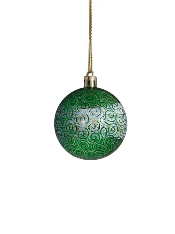 Ёлочные игрушки &laquo;Гармония&raquo;, шары новогодние, набор 9 шт., d=5.5 см, зелёный/белый