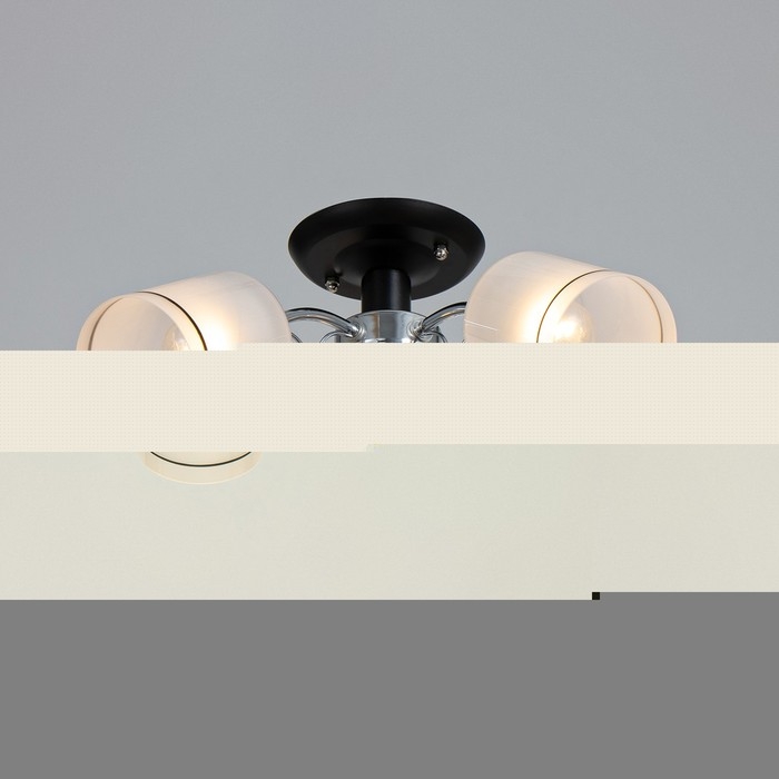 Люстра Люстра "Новелла" 5хЕ27 40т чёрно-хромовый 58х58х27 см BayerLux