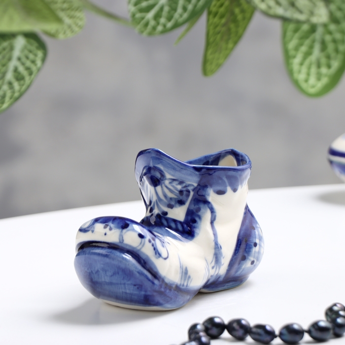 Сувенир  Сувенир "Башмак", 12 х 6см, гжель, фарфор