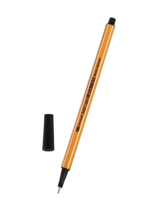 Ручка капиллярная BrunoVisconti. Basic FINELINER, чёрный стержень, узел 0.4 мм