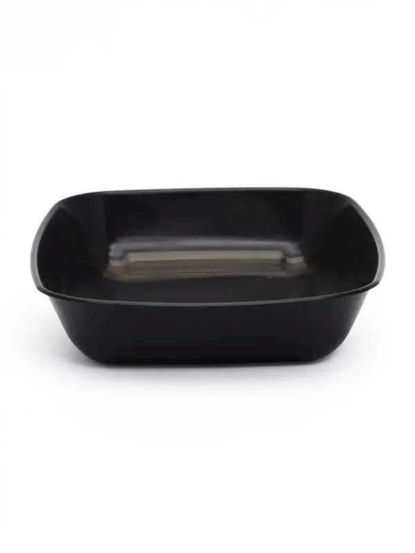 Туалет для кошек, 33.5&times;25&times;6 см, округлый, без сетки, пластик, чёрный