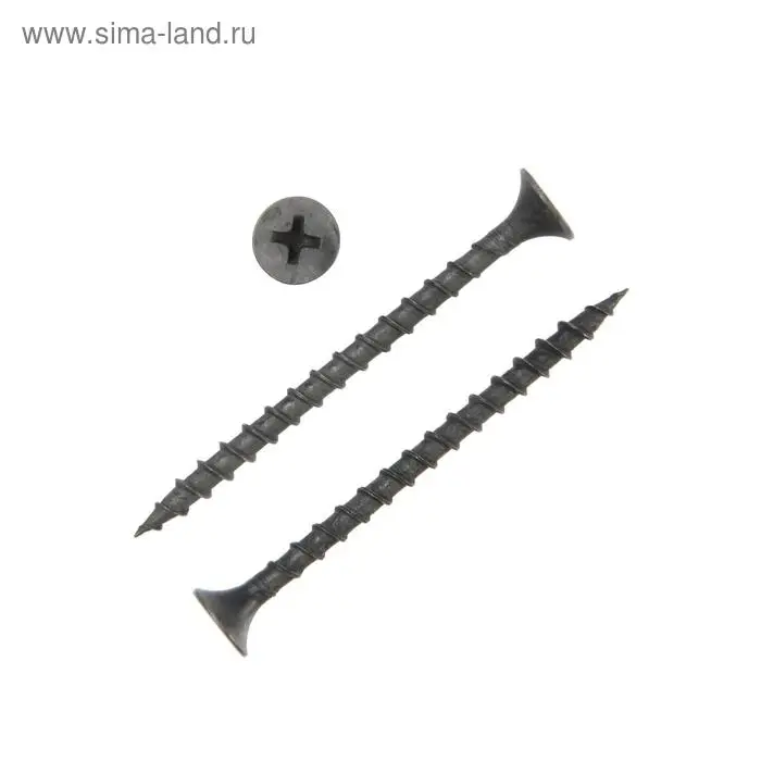 Саморез 3.5&times;51 мм ТУНДРА PREMIUM, потай, крупная резьба, шлиц PH, фосфатированный, 1 кг