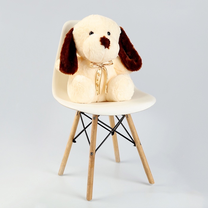 Мягкая игрушка «Собака», с золотым бантом, 50 см