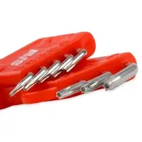 Набор ключей торцевых изогнутых TORX МИНИ с отверстием 8 предметов (T5-T20) AVS TXL-8H