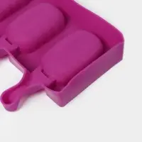 Форма для мороженого &laquo;Эскимо волна&raquo;, силикон, 19.4&times;13 см, 3 ячейки (7&times;4 см), МИКС