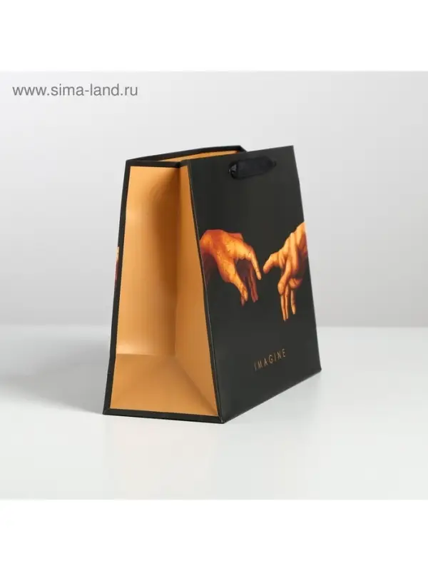 Пакет подарочный ламинированный, упаковка, Imagine, ML 27&times;23&times;11.5 см