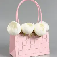 Сумка для цветов влагостойкая, розовая 22x10.5x13.5&plusmn;5% см