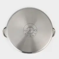 Кастрюля Magistro Grande, 8.9 л, d=25.5 см, с крышкой, капсульное дно, индукция, нержавеющая сталь, хромированная