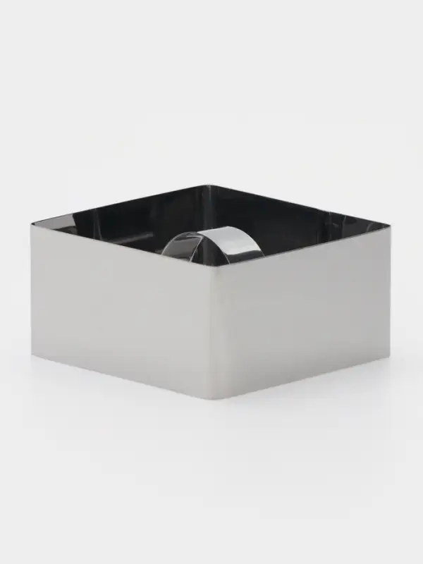 Форма для выкладки Доляна &laquo;Квадрат&raquo;, 8&times;8&times;4 см, с прессом, толщина 3 мм, нержавеющая сталь