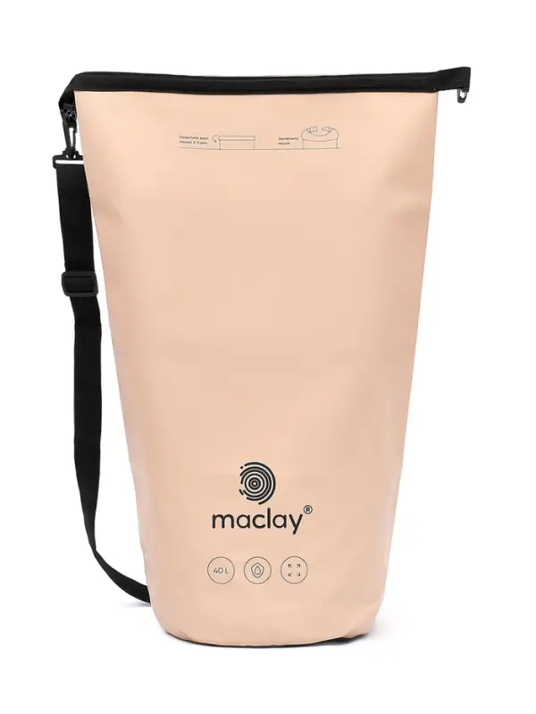 Гермомешок туристический maclay, 40 л, 500D, с лямкой, бежевый