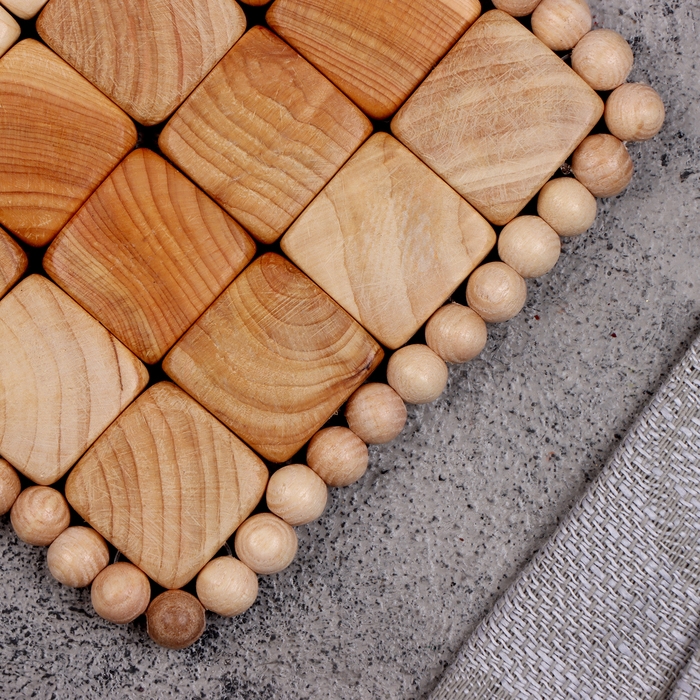 Подставка под горячее, 9х9 см, можжевельник Подставка под горячее, 9х9 см, можжевельник