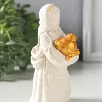 Фигурка гипс &laquo;Берегиня Дуняша&raquo;, 13 см, белая с золотом