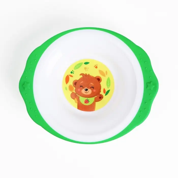 Тарелка M&B «Медвежонок», тарелка на присоске 250мл, в наборе вилка, ложка Тарелка M&B «Медвежонок», тарелка на присоске 250мл, в наборе вилка, ложка