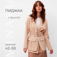 Пиджак женский MINAKU: Casual Collection  цвет песочный, р-р 50