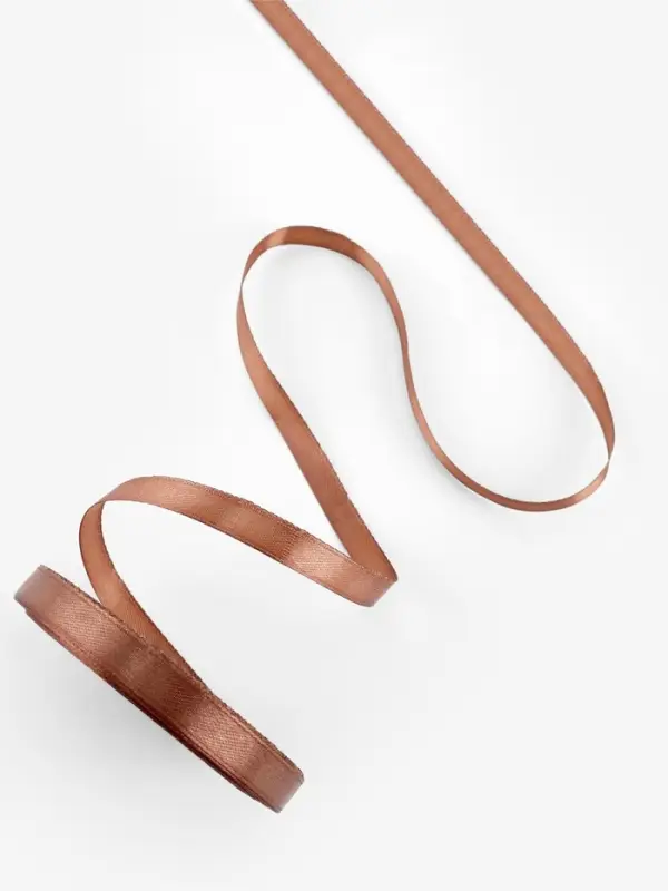 Лента атласная, 10 мм, 23±1 м, цвет бронзовый №117 Лента атласная, 10 мм, 23±1 м, цвет бронзовый №117