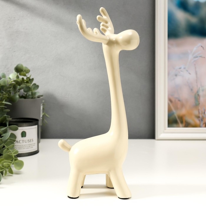 Сувенир керамика  Сувенир керамика "Лосик с детками" матовый набор 3 шт h=14; 17; 28 см