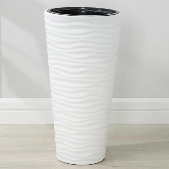 Кашпо для цветов со вставкой &laquo;Оазис&raquo;, 25 л (5 л), пластик, белое