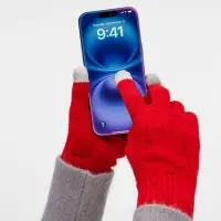 Перчатки сенсорные Spotti Senso, красные, размер S/M