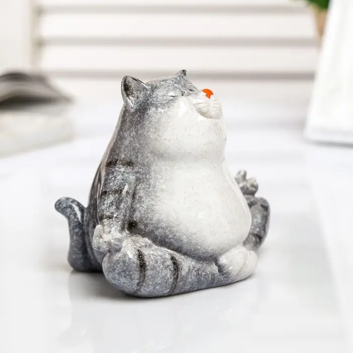 Фигурка полистоун лак &laquo;Котик-йог&raquo;, 10&times;7.5&times;9 см, МИКС