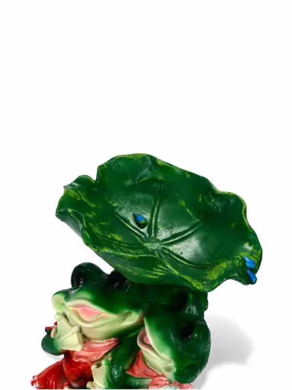 Садовая фигура - поилка из полистоуна &laquo;Лягушки на камне&raquo;, 20&times;17&times;29 см