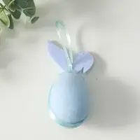 Подвески декоративные "Яйца с заичьими ушками" набор 2 шт голубой 3,5х4х9 см Подвески декоративные "Яйца с заичьими ушками" набор 2 шт голубой 3,5х4х9 см