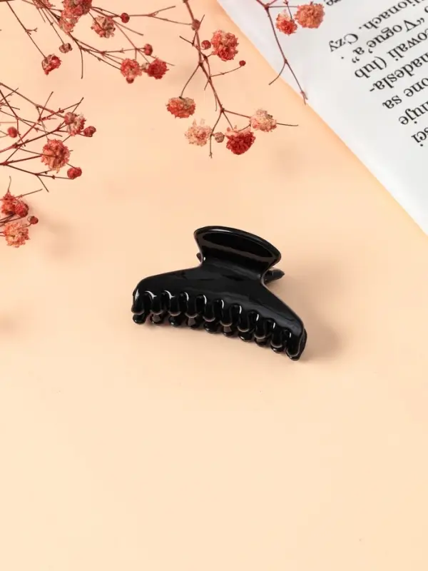 Крабик для волос «Маленькая классика», овал, 4 см, чёрный Крабик для волос «Маленькая классика», овал, 4 см, чёрный