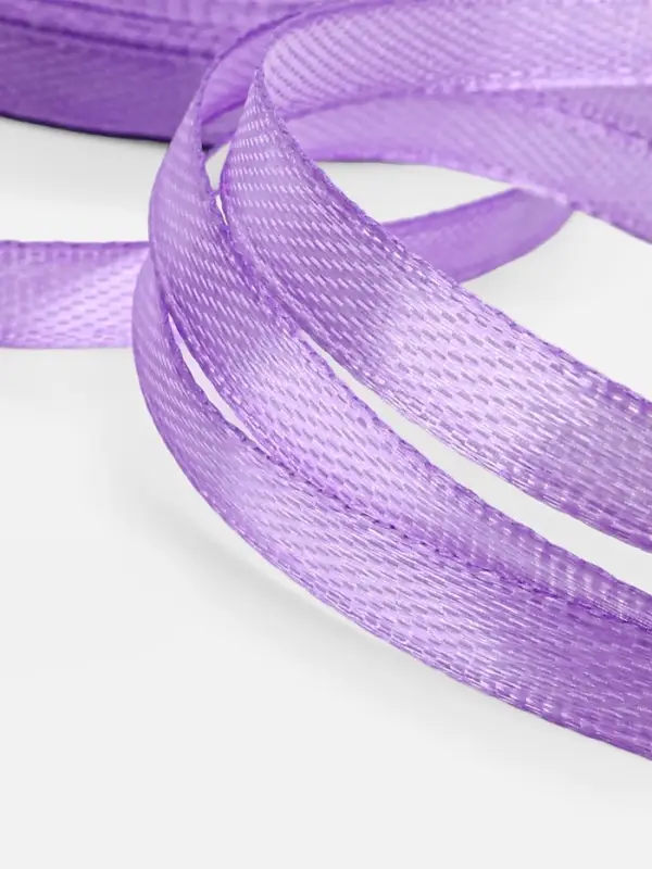 Лента атласная, 6 мм, 23±1 м, сиреневая Лента атласная, 6 мм, 23±1 м, сиреневая