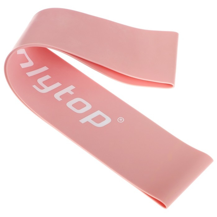 Фитнес-резинка ONLYTOP, 30х5х0,12 см, нагрузка 15 кг, цвет пудровый Фитнес-резинка ONLYTOP, 30х5х0,12 см, нагрузка 15 кг, цвет пудровый