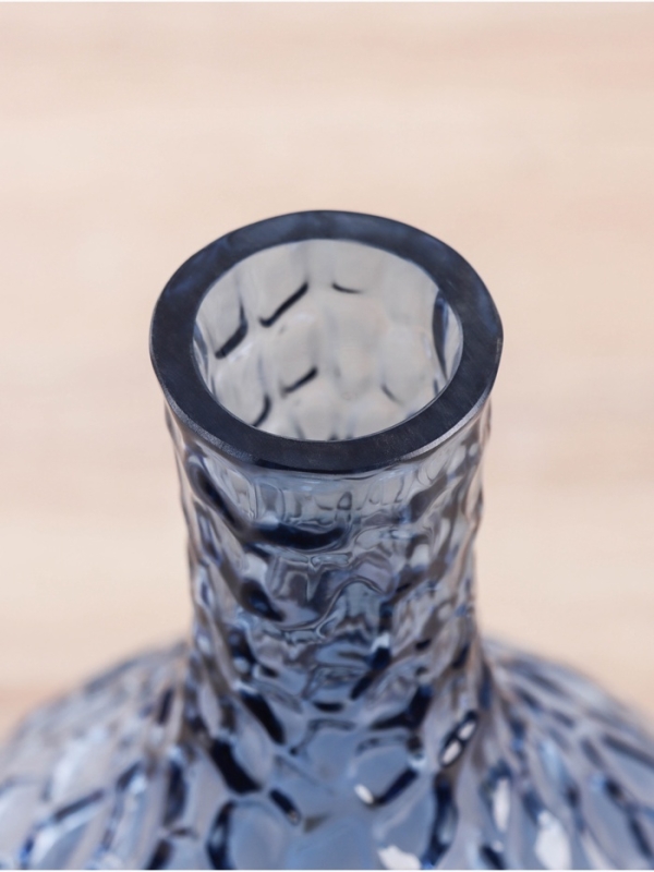 Ваза стекло настольная  Ваза стекло настольная "Розмари" d-4.5 см, h-27х16 см, синий