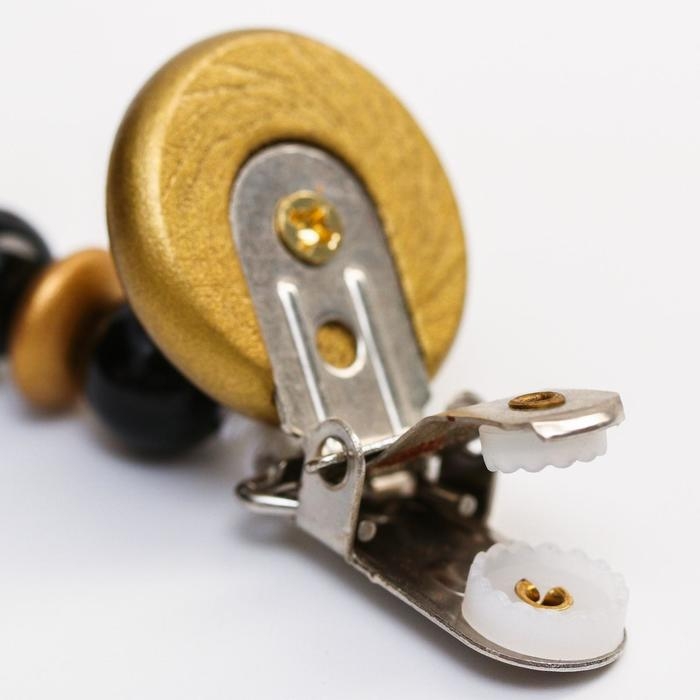 Держатель для соски - пустышки «Gold Baby», из дерева Держатель для соски - пустышки «Gold Baby», из дерева