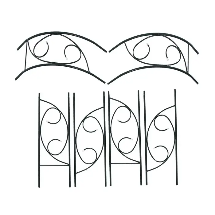 Арка садовая, 250&times;120&times;30 см, для вьющихся растений, металлическая, зелёная, &laquo;Узор-1&raquo;