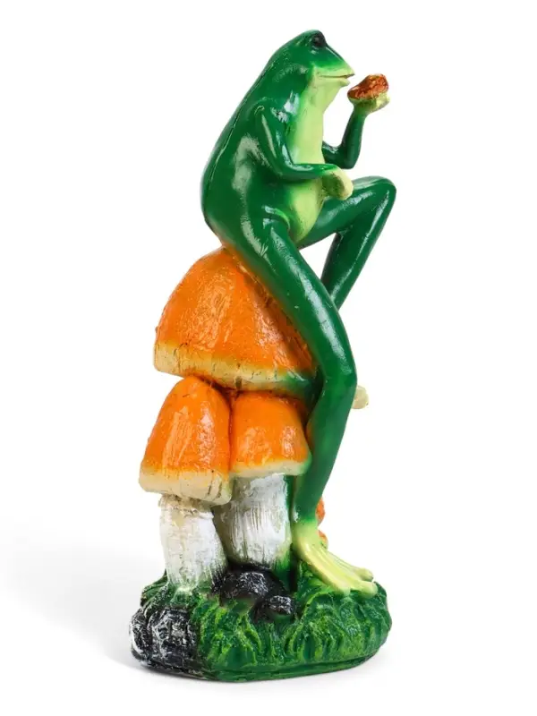 Садовая фигура из полистоуна &laquo;Лягушка с бабочкой&raquo;, 39&times;14&times;14 см