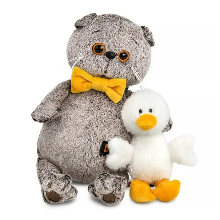 Мягкая игрушка "Кот Басик с Гусиком, "Мультсериал", 19 см Ksm19-006