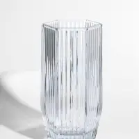 Ваза для цветов &laquo;Эдисон&raquo;, линии, 28&times;13.5 см, стекло, прозрачная