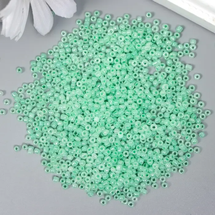 Бисер круглый размер 12/0  Бисер круглый размер 12/0 "Нежная мята" 20 гр