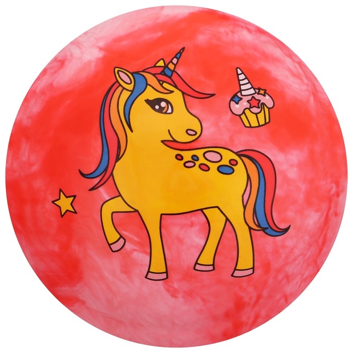 Мяч детский «Единороги», d=22 см, цвет МИКС Мяч детский «Единороги», d=22 см, цвет МИКС