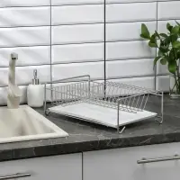 Сушилка для посуды с поддоном, 40&times;23&times;15 см, хром