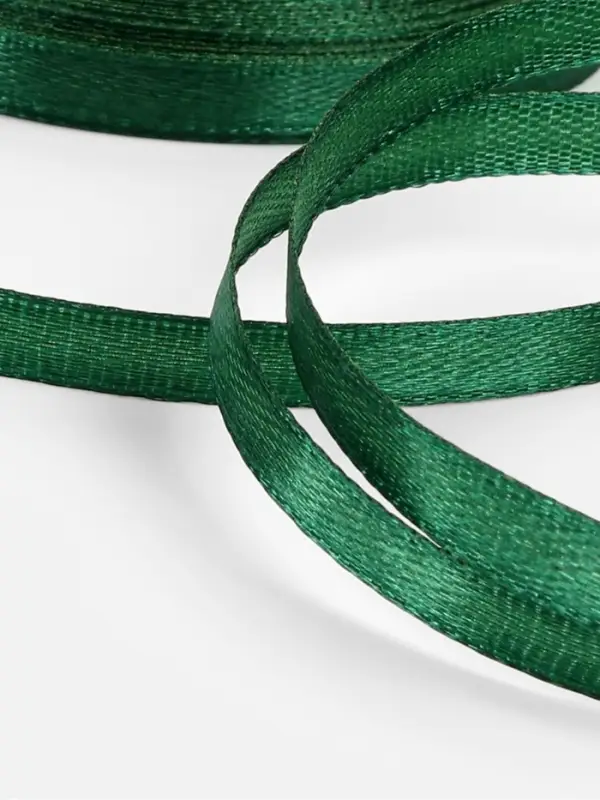 Лента атласная, 6 мм, 23±1 м, тёмно-зелёная №128 Лента атласная, 6 мм, 23±1 м, тёмно-зелёная №128