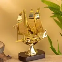 Корабль сувенирный 14х6х21 см,  латунь