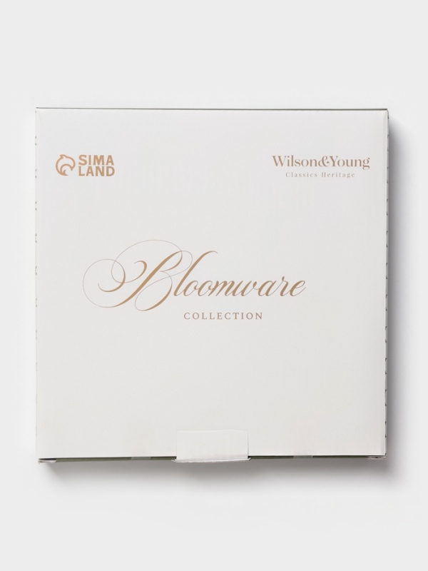 Тарелка десертная "Bloomware" W&Y 20см, 20х2  цвет зеленый, белый