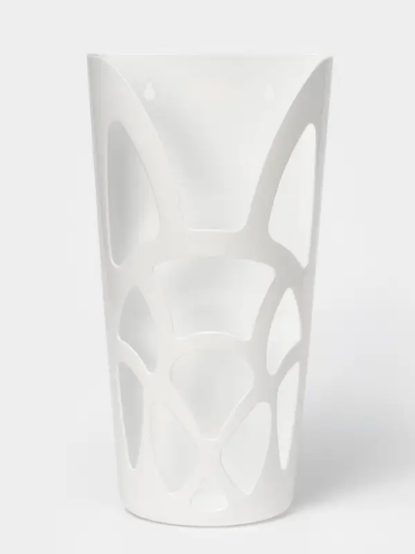 Корзина для пакетов IDEA &laquo;Геометрия&raquo;, пластик, 18&times;9&times;35 см, белая