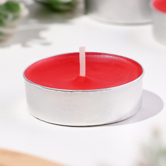 Свечи чайные ароматизированные  Свечи чайные ароматизированные "Гранат" в подарочных коробках, 18 шт