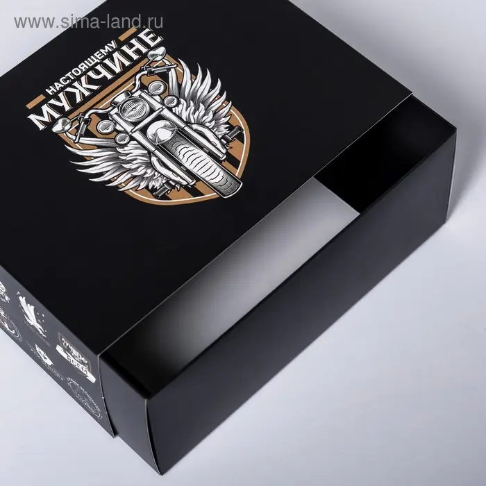 Коробка подарочная складная, упаковка, Gift for real man, 20 х 15 х 8 см Коробка подарочная складная, упаковка, Gift for real man, 20 х 15 х 8 см
